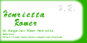 henrietta romer business card